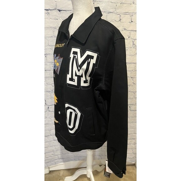 NICKELODEON Hey Arnold X MEMBERS ONLY Black Graphic Jacket Men’s Unisex Size L - Picture 4 of 11